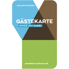 Design der Gästekarte Bad Oeynhausen – Immer mit dabei, Zahlungsnachweis für den Kurbeitrag