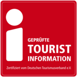 Logo der i-Marke für geprüfte Tourist Information, zertifiziert vom Deutschen Tourismusverband